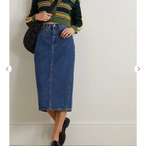 Reformation Jayde Denim Midi Skirt - Size 27